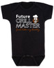 Future Grill Master baby Bodysuit, grill master like daddy baby bodysuit, future cook like dad, personalized baby Bodysuit for new parents who love to cook, grillin' with dad, black