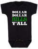 Wu-tang baby Bodysuit, money baby Bodysuit, dollar dollar bills ya'll, future money maker, hip hop baby Bodysuit, black