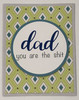 funny baby card, gift for new parents, greeting card, handmade card, cool new parents, funny greeting card for baby, new daddy gift, greeting card for new dad, funny father's day card, dad you are the shit, blank inside, funny baby card, triangles, white envelope