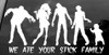 We ate your stick family, zombie family car decal, Zombie family sticker, funny zombie car sticker, Zombie family decal, zombie lover parents, gift for new parents who love zombies, Zombie baby gift, Undead family decal, funny undead family, zombie sticker on car