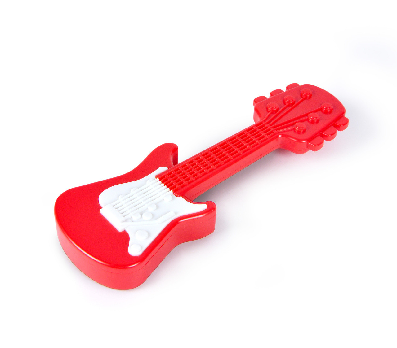 red toy guitar