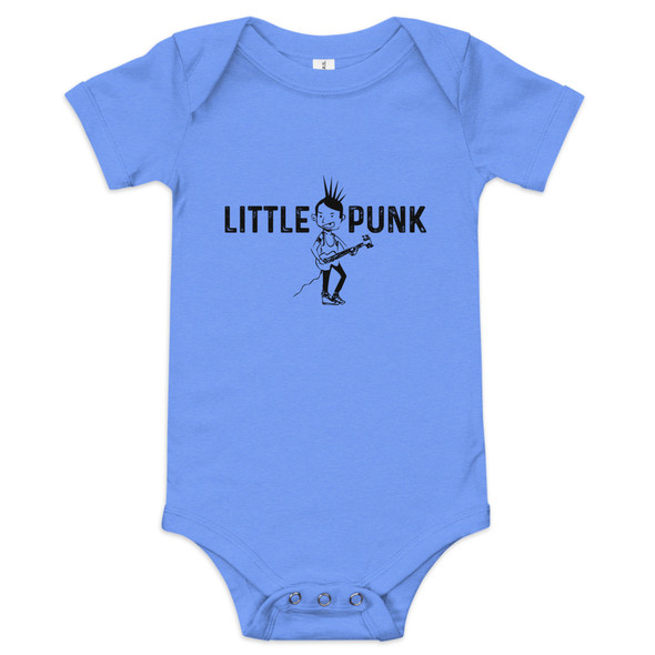 Baby Bodysuit, Little Punk, Blue, Funny Baby Outfit, Playful Baby Clothing
