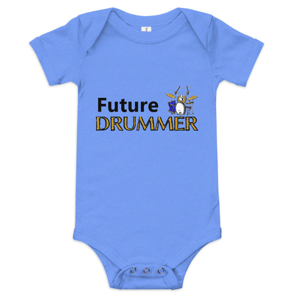 Baby Bodysuit, Future Drummer, Blue, Funny Baby Outfit, Playful Baby Clothing Baby Bodysuit, Future Drummer, Blue, Funny Baby Outfit, Playful Baby Clothing
