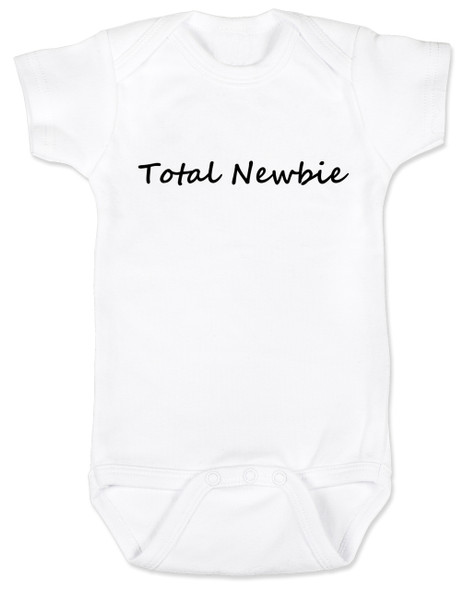 Total Newbie Baby Bodysuit, Noob, Newb, Geek Speak baby Bodysuit, white