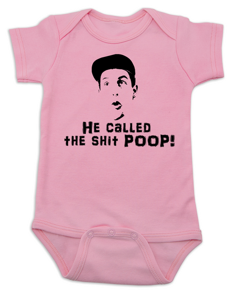Adam Sandler baby Bodysuit, Billy Madison baby Bodysuit, poop pink baby clothing