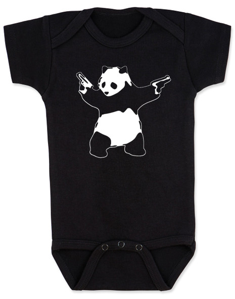 banksy, panda, panda with guns, guns, street art, black