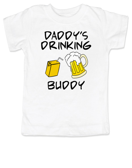 Daddy's drinking buddy, Drinking buddies father and child, Dad's drinking buddy toddler shirt, beer and juice box, Dad's best friend, drinking with daddy, daddy drinking buddy kid shirt, toddler gift for beer drinking parents, funny beer toddler t-shirt