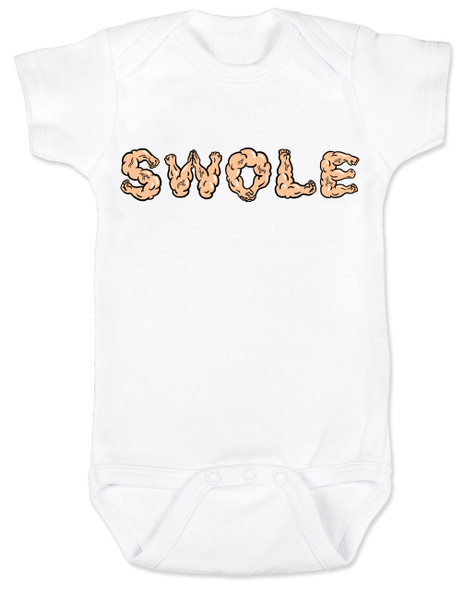 Swole baby Bodysuit, muscle baby Bodysuit, i work out baby Bodysuit, do you even lift, SWOLE infant bodysuit, strong like daddy, strong like mommy, baby gift for fit parents, funny work out baby, muscular baby, weight lifting baby gift