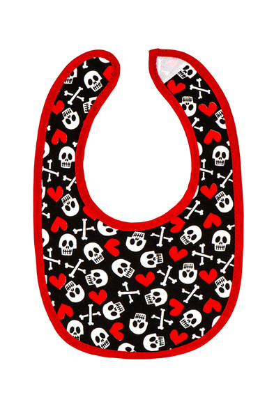 Skull and crossbones, skulls and hearts baby bib, skull baby bib, cool baby shower gift, baby gift for cool parents, rock and roll baby, metal baby girl, punk rock baby bib, badass baby, fun stuff Skull and crossbones, skulls and hearts baby bib, skull baby bib, cool baby shower gift, baby gift for cool parents, rock and roll baby, metal baby girl, punk rock baby bib, badass baby, fun stuff
