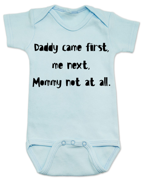 funny joke, baby gift for dad, bad joke baby bodysuit, blue