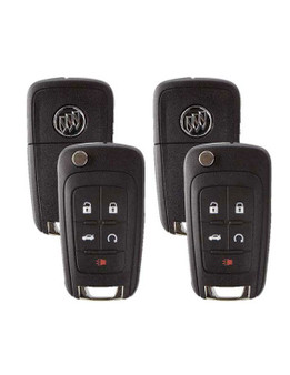 Two Car Remote Flip Key for Buick Encore, Lacrosse, Regal, Verano, 5-button