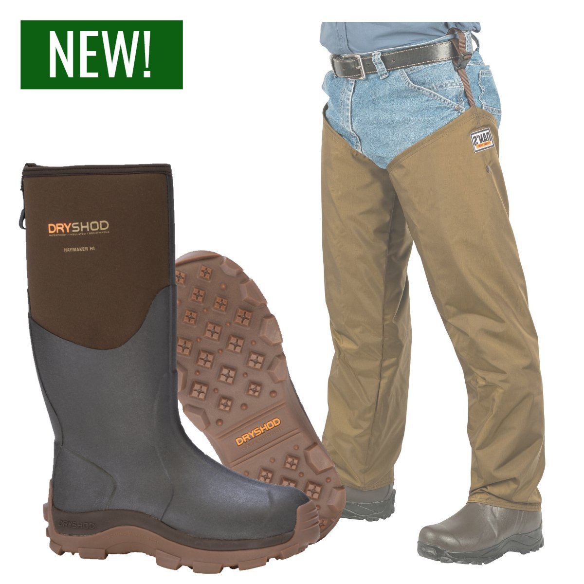 muck boots with chaps