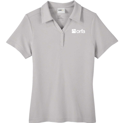 Core 365 Ladies ChromaSoft Pique Polo - Platinum (Design 2)
