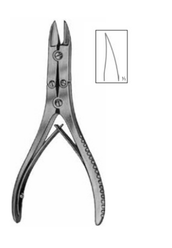 Product Vet Spectrum Bohler Bone Cutting Forcep, 6" (15cm), Curved Backward, Double Action, Sharp | SAH.701691 Image