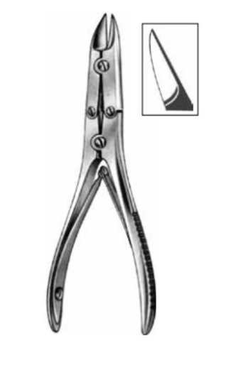 Product Vet Spectrum Liston Bone Cutting Forcep (Mini), 6" (15cm), Angled, Double Action | SAH.701701 Image