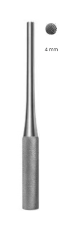 Product Vet Spectrum Bone Tamp (Kiene), 6.25" (15.5cm), Straight, Flat Round Cross Serrated End, 4 mm | SAH.701738 Image