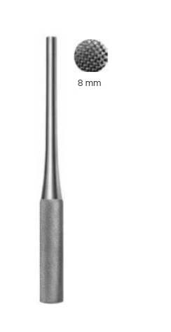 Product Vet Spectrum Bone Tamp (Kiene), 6.25" (15.5cm), Straight, Flat Round Cross Serrated End, 8 mm | SAH.701741 Image