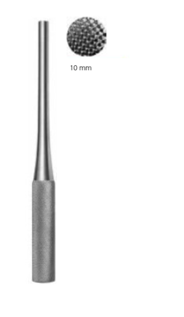 Product Vet Spectrum Bone Tamp (Kiene), 6.25" (15.5cm), Straight, Flat Round Cross Serrated End, 10 mm | SAH.701742 Image