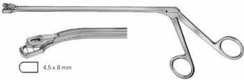Product Vet Spectrum Biopsy Punch, 8" (20cm), Curved, Wittner Tip Configuration, 4.5x8mm Bite | SAH.714945 Image
