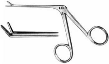 Product Vet Spectrum Hartmann Alligator Fcp, 3" (7.5cm) WL, Serrated Jaw, Fine Tip, (1.8x1.2x4 mm Jaw), Angled Up | SAH.723106 Image