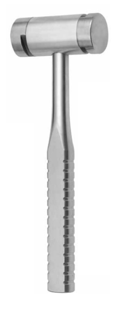 Product Vet Spectrum Wagner Interchangable Mallet, 9.5" (24cm), 35mm Head Diam., Convex/Flat, 450/600g (Plastic/Steel) | SAH.741307 Image