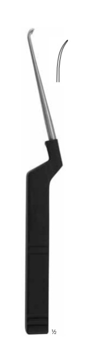 Product Vet Spectrum Microdisectomy Lumbar Dissector, 9.25" (24cm), Curved Tip, Offset Black Aluminum Handle | SAH.780063 Image