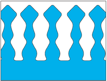 Product Vet Spectrum EverGreen Rounded Wave Pattern Fixation Rail, Silicone, Nut and Screw (77mm Long) | SAH.EGR-148 Image