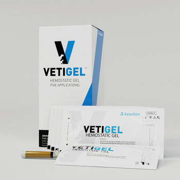 Product VETIGEL Hemostatic Gel: Five (5) Sterile Individually Pouched 5mL Syringes | VET-05 Image