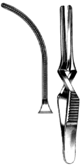 Product Spectrum Debakey Bulldog Clamp, 4" (10cm), Curved, Atraumatic Jaws, Cross Loaded | SAH.13-3130 Image