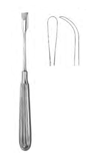 Product Vet Spectrum Adson Periosteal Elevator 6.75" (17cm), Curved, Rounded Tip | SAH.20-0827 Image