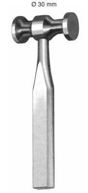 Product Spectrum Short Orthopedic Mallet, 7" (18cm), 30 mm Head Diameter, 500g | SAH.20-3692 Image