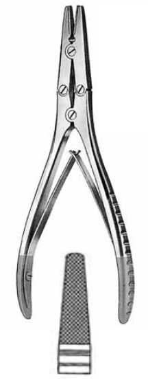 Product Spectrum Pin Pulling Plier, 7" (18cm), Straight, Double Action, Serrated Jaws, 4mm Width | SAH.20-4013 Image