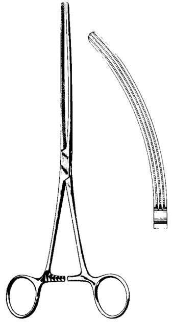 Product Spectrum Doyen Intestinal Forcep (Baby), 8.25" (21cm), Curved, Atraumatic Jaws | SAH.20-4412 Image