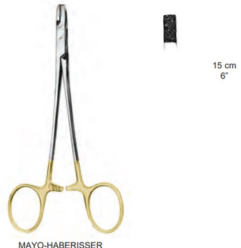 Product Vet Spectrum Mayo-Haberisser Wire Twisting Forceps, 6", Tungsten Carbide, 4mm Wide Flat Tip | SAH.20-5520 Image