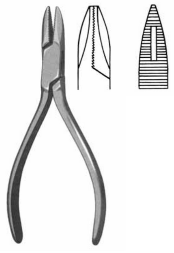 Product Spectrum Needle Nose Plier, 5.5" (14cm), Serrated with Grooves | SAH.20-5533 Image