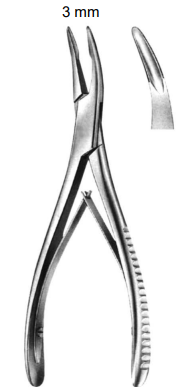 Product Spectrum Beyer Bone Rongeur, 7" (18cm), Curved, Single Action, 3mm Jaw | SAH.20-5631 Image