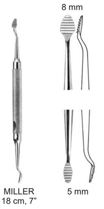 Product Spectrum Miller Nasal Rasp, 7" (18cm), Double Ended, Up/Down Serrations, 8mm/5mm | SAH.20-7521 Image