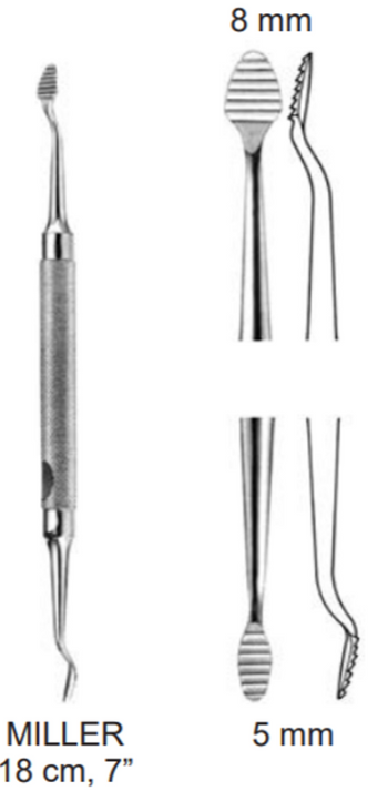 Product Spectrum Miller Nasal Rasp, 7" (18cm), Double Ended, Up/Down Serrations, 6mm/4.3mm | SAH.20-7522 Image