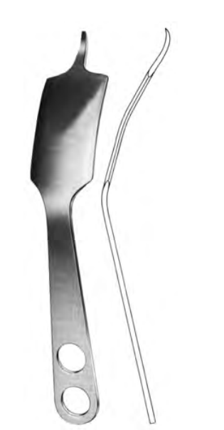 Product Vet Spectrum Hohmann Retractor, 10" (25cm), Angled Backwards, 43mm | SAH.20-9971 Image