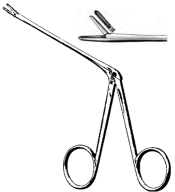 Product Spectrum Hartmann Alligator Forcep, 3.5" (8.5cm) Working Length, Narrow Oval Cup Tips | SAH.23-3203 Image