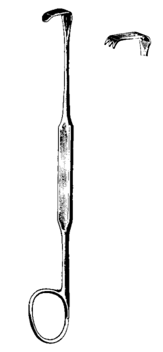 Product Spectrum Meyerding Finger Retractor, 7" (18cm), 16x5mm Tip, 3 Sharp Teeth | SAH.25-1042 Image