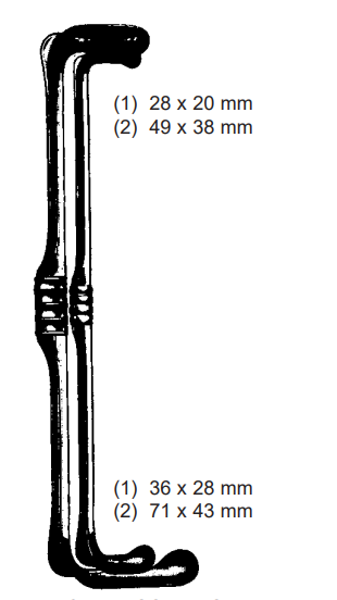 Product Spectrum Richardson-Eastman Retractors, 26cm and 28cm, Double Ended, Set of 2 | SAH.25-4550 Image