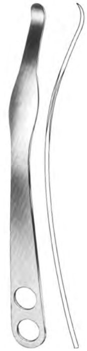 Product Spectrum Hohmann Retractor, 10.75" (27.5cm), 2 Finger Holes, Rounded Tip, 24mm | SAH.27-217 Image