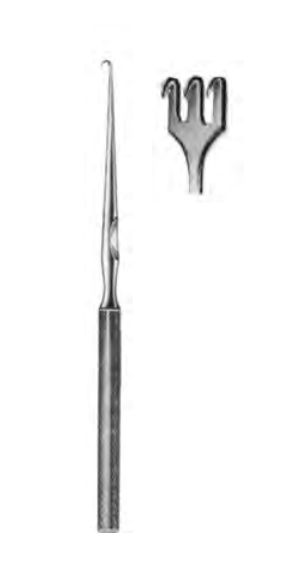 Product Spectrum Lahey Skin Retractor (Hook), 4.75" (12cm), Sharp, 3 Teeth | SAH.35-4002 Image
