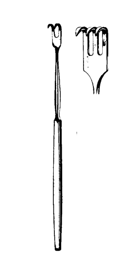 Product Spectrum Skin and Nerve Retractor (Hook), 6.25" (16cm), Sharp, 3 Prong | SAH.35-4013 Image