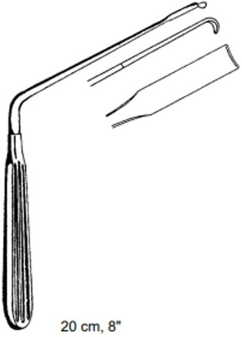 Product Spectrum Scoville Nerve Root Retractor, 8" (20 cm), Angled, Curved Tip | SAH.35-4020 Image