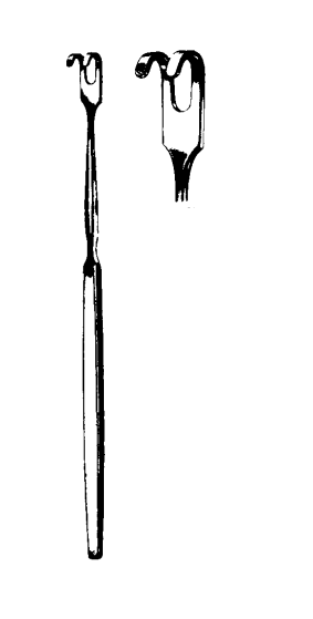 Product Spectrum Skin and Nerve Retractor (Hook), 6.25" (16cm), Blunt, 2 Prong | SAH.35-4041 Image