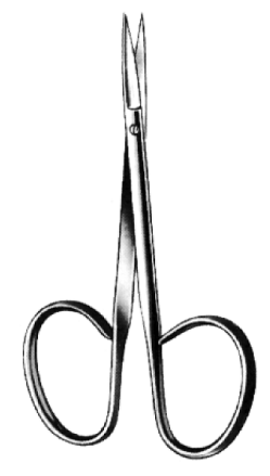 Product Spectrum Ribbon Iris Scissor, 4" (10cm), Straight | SAH.50-41411 Image