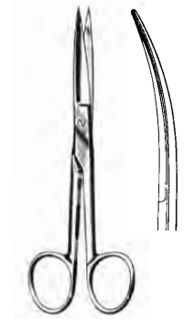 Product Spectrum Deaver Scissor, 5.5" (14cm), Curved, Sharp/Sharp | SAH.51-2357 Image