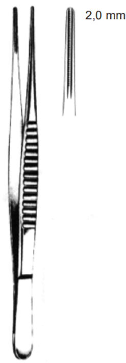 Product Spectrum Debakey Tissue Forcep, 14", Atraumatic Serrated Jaw, 2mm Tip | SAH.55-2030 Image